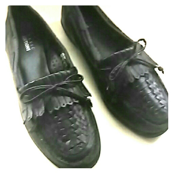 Basic Editions Shoes | Womens Black Leather Loafer | Poshmark